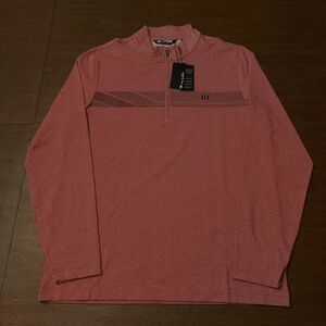 Travis Mathew Sunset Serenade Golf Pullover 1/4 Zip Heather Red Men's Size M